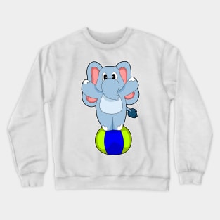 Elephant Circus Exercise ball Crewneck Sweatshirt